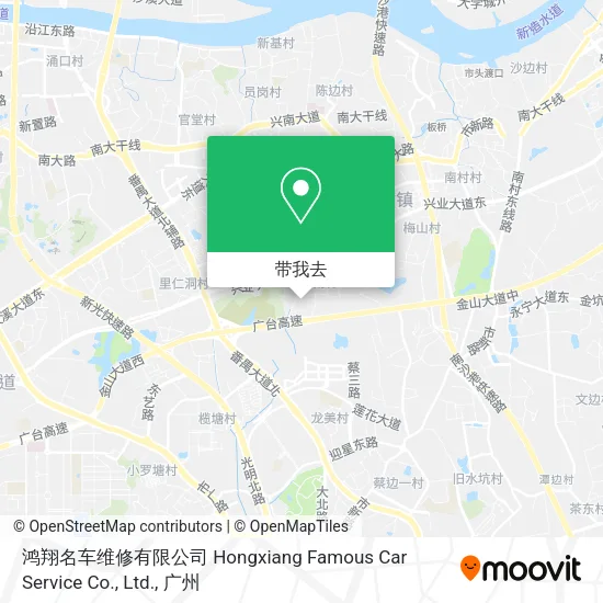 鸿翔名车维修有限公司 Hongxiang Famous Car Service Co., Ltd.地图