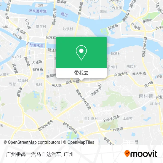 广州番禺一汽马自达汽车地图
