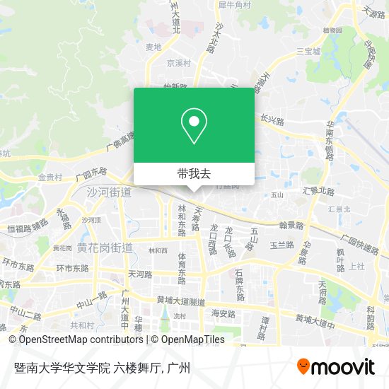 暨南大学华文学院 六楼舞厅地图