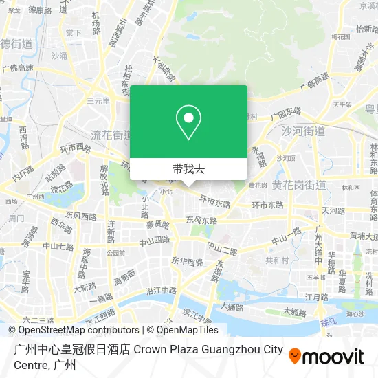 广州中心皇冠假日酒店 Crown Plaza Guangzhou City Centre地图