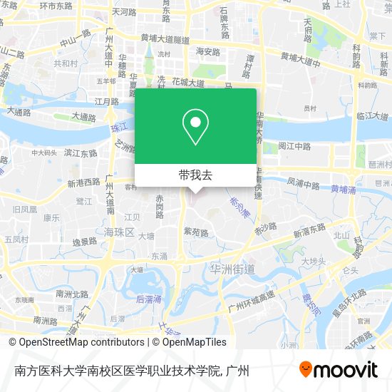 南方医科大学南校区医学职业技术学院地图