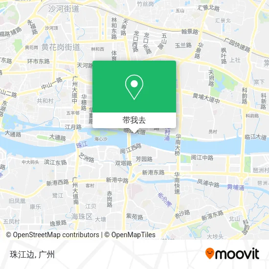 珠江边地图