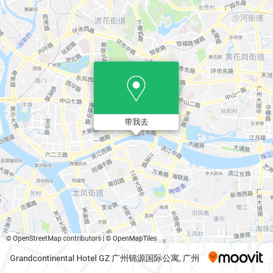 Grandcontinental Hotel GZ 广州锦源国际公寓地图