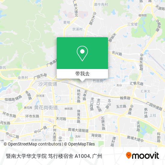 暨南大学华文学院 笃行楼宿舍 A1004地图