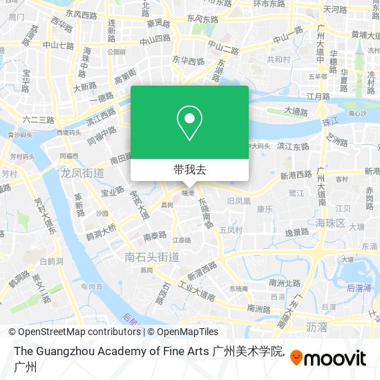 The Guangzhou Academy of Fine Arts 广州美术学院地图