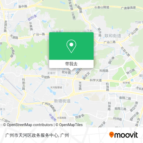 广州市天河区政务服务中心地图