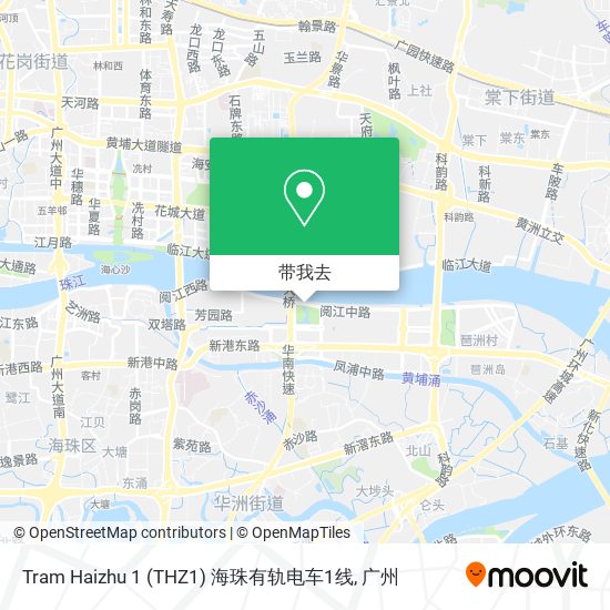 Tram Haizhu 1 (THZ1) 海珠有轨电车1线地图