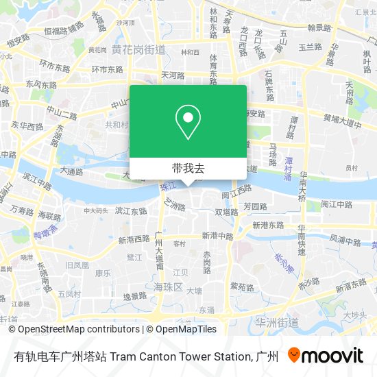 有轨电车广州塔站 Tram Canton Tower Station地图