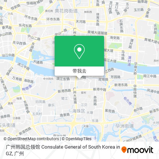 广州韩国总领馆 Consulate General of South Korea in GZ地图