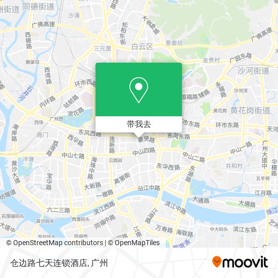 仓边路七天连锁酒店地图