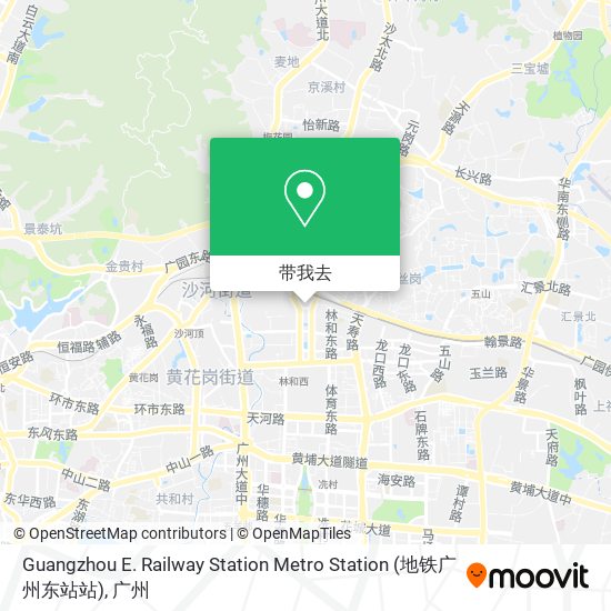 Guangzhou E. Railway Station Metro Station (地铁广州东站站)地图