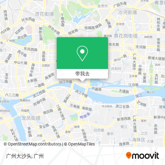 广州大沙头地图