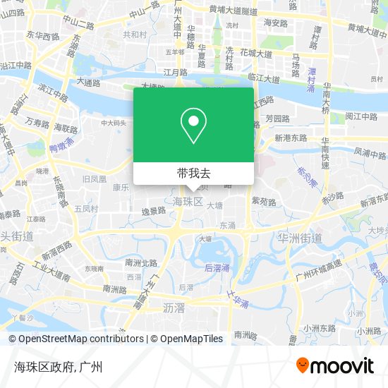 海珠区政府地图
