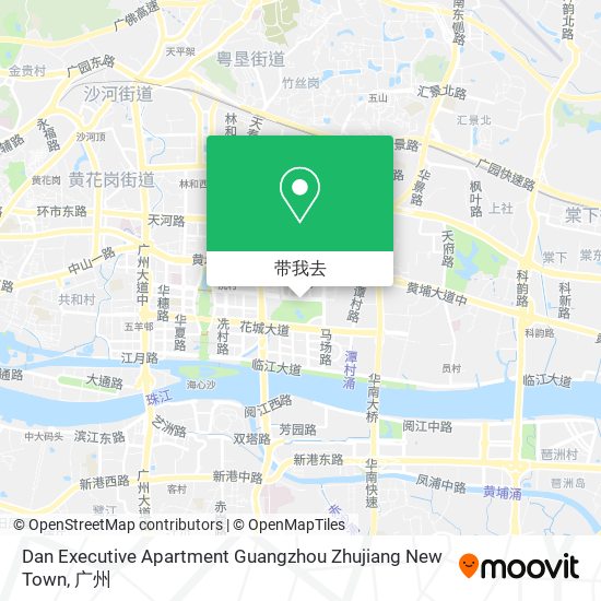 Dan Executive Apartment Guangzhou Zhujiang New Town地图