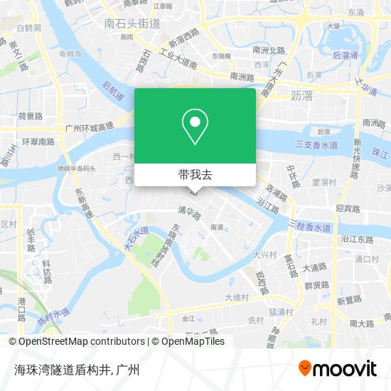 海珠湾隧道盾构井地图