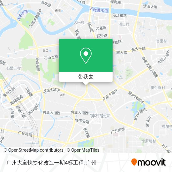 广州大道快捷化改造一期4标工程地图