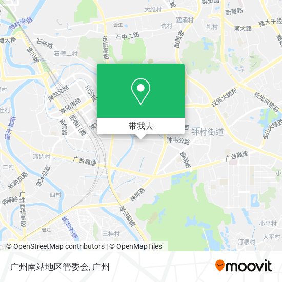 广州南站地区管委会地图