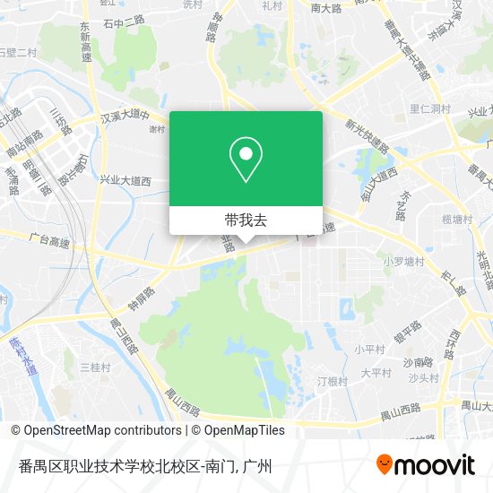 番禺区职业技术学校北校区-南门地图