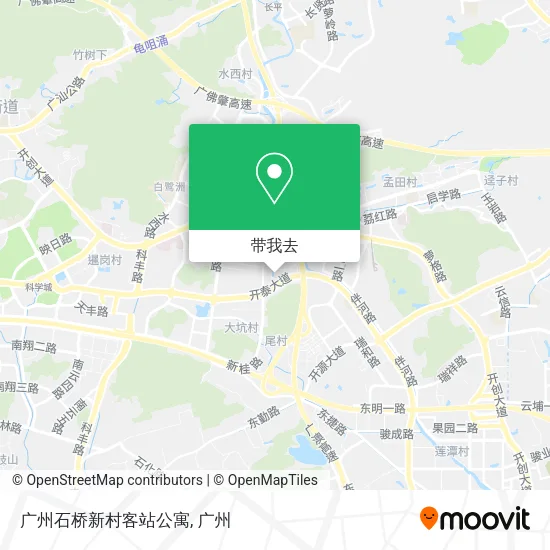 广州石桥新村客站公寓地图