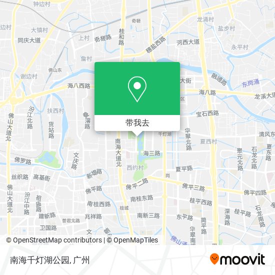 南海千灯湖公园地图