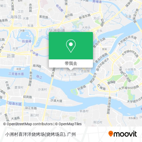 小洲村喜洋洋烧烤场(烧烤场店)地图