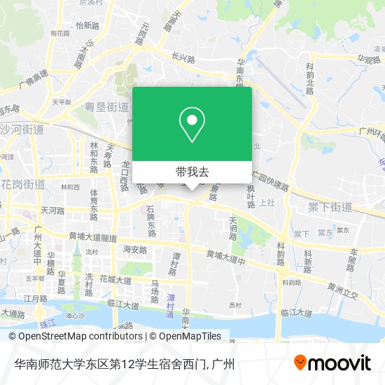 华南师范大学东区第12学生宿舍西门地图
