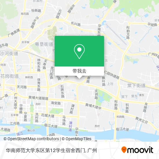 华南师范大学东区第12学生宿舍西门地图