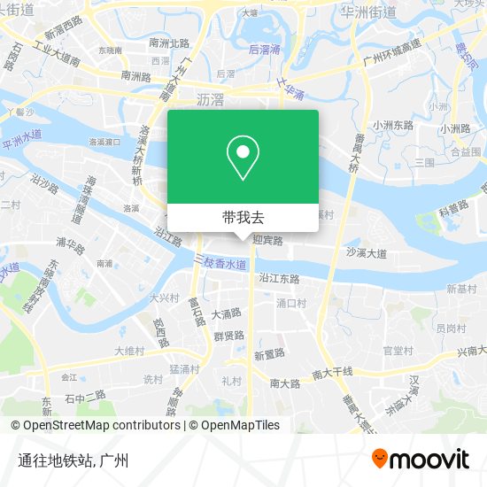 通往地铁站地图