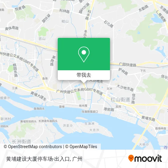 黄埔建设大厦停车场-出入口地图