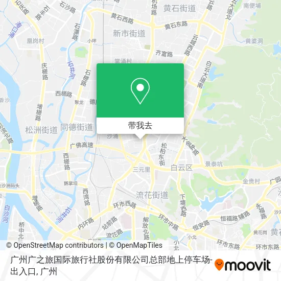 广州广之旅国际旅行社股份有限公司总部地上停车场-出入口地图