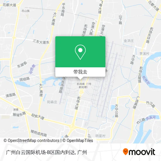 广州白云国际机场-B区国内到达地图