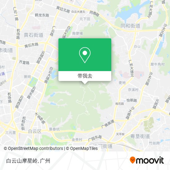 白云山摩星岭地图