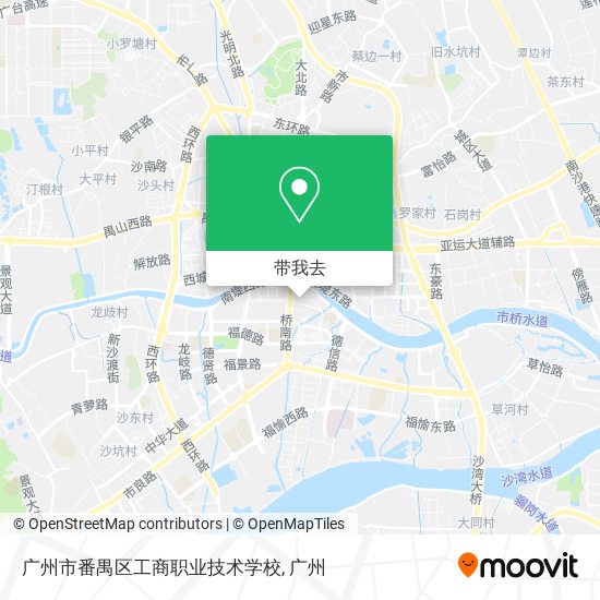 广州市番禺区工商职业技术学校地图