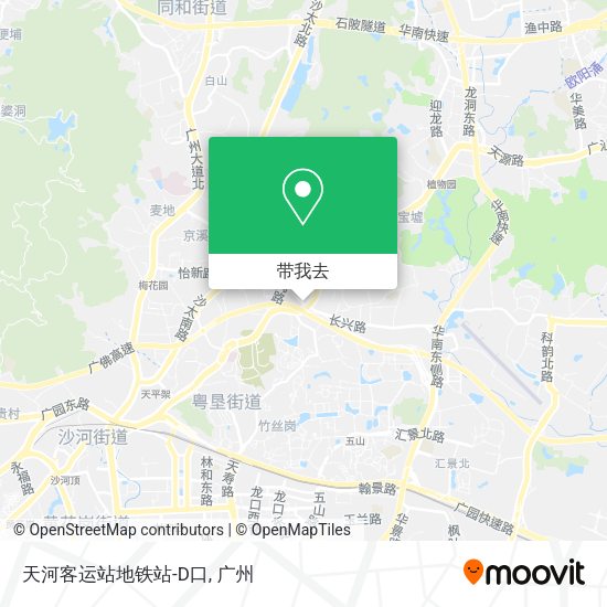 天河客运站地铁站-D口地图