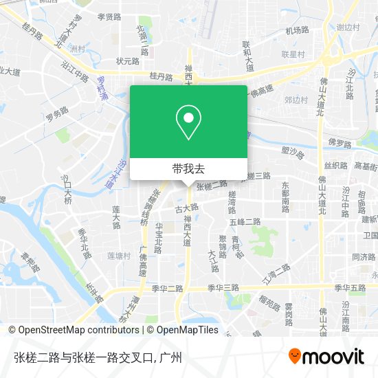 张槎二路与张槎一路交叉口地图