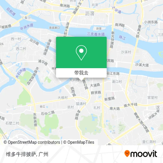 维多牛排披萨地图