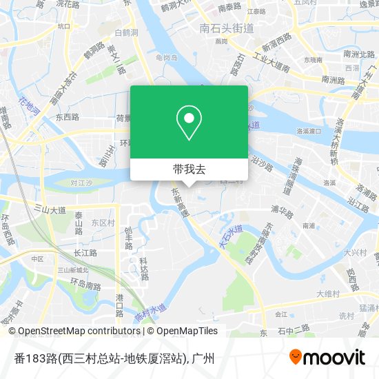 番183路(西三村总站-地铁厦滘站)地图