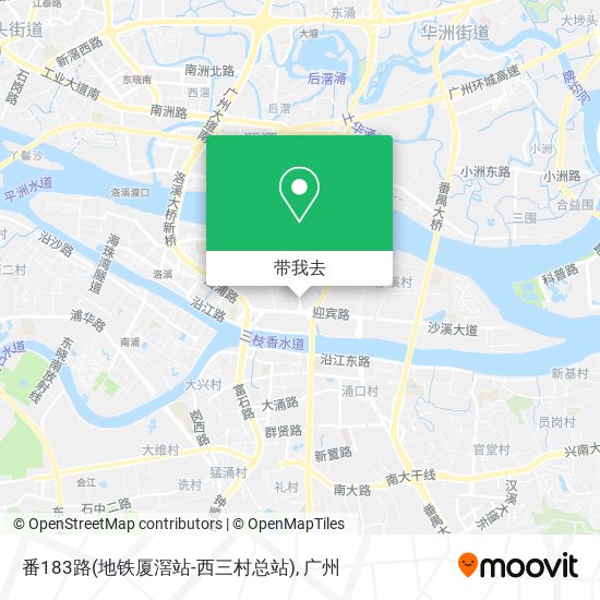 番183路(地铁厦滘站-西三村总站)地图