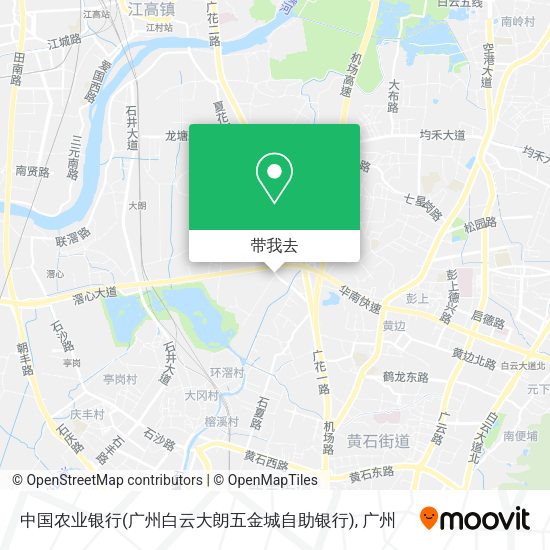 中国农业银行(广州白云大朗五金城自助银行)地图