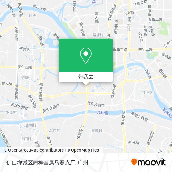 佛山禅城区箭神金属马赛克厂地图