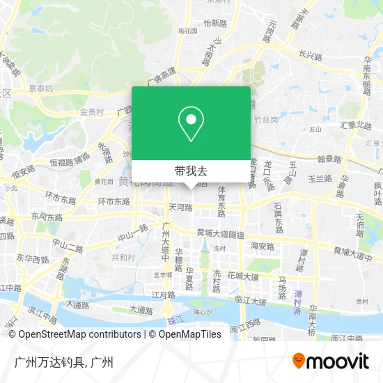 广州万达钓具地图