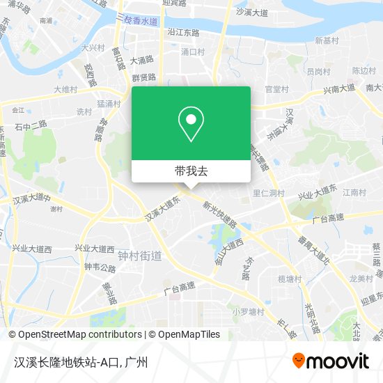 汉溪长隆地铁站-A口地图