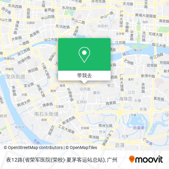 夜12路(省荣军医院(荣校)-夏茅客运站总站)地图