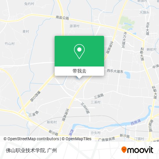 佛山职业技术学院地图
