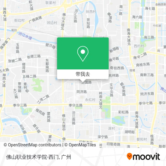 佛山职业技术学院-西门地图