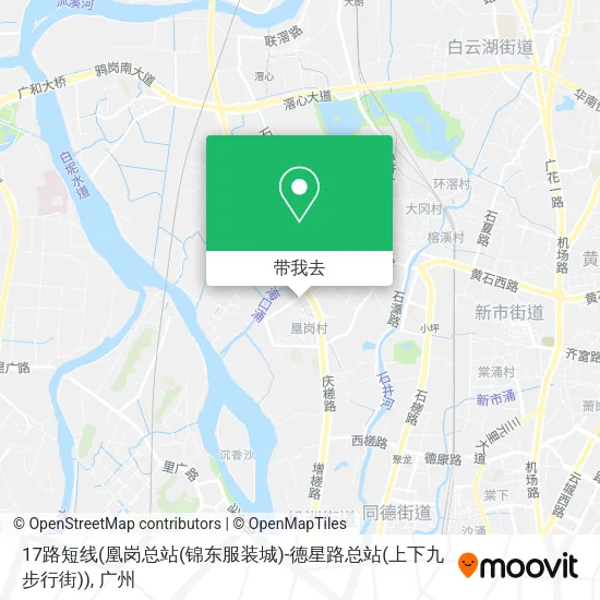 17路短线(凰岗总站(锦东服装城)-德星路总站(上下九步行街))地图
