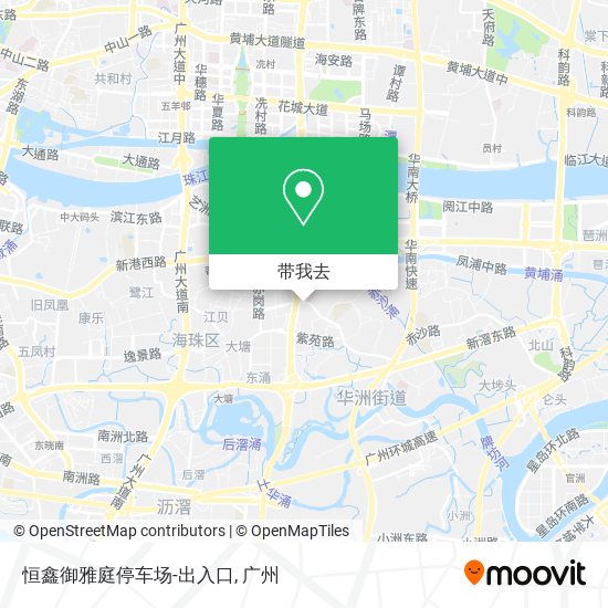恒鑫御雅庭停车场-出入口地图