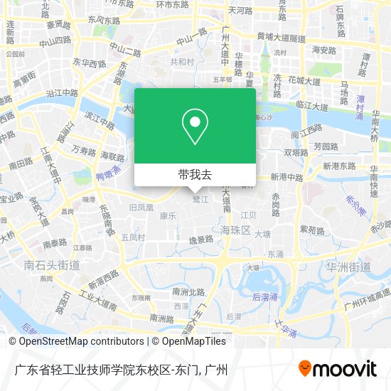 广东省轻工业技师学院东校区-东门地图