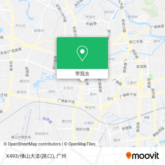 X493/佛山大道(路口)地图