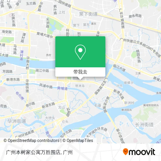 广州本树家公寓万胜围店地图